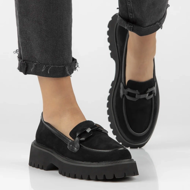 Leather shoes Filippo DP6486/24 BK black