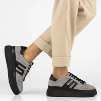 Skórzane sneakersy Filippo DP7175/25 GR szare