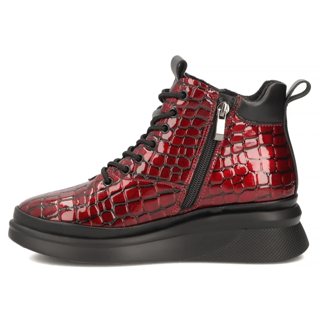 Leather ankle boots Filippo DBT8067/26 RD red
