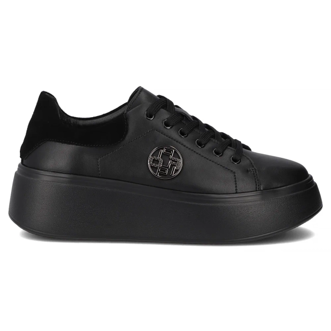 Leather sneakers Filippo DP6058/25 BK BK black