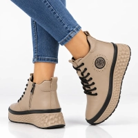 Leather platform ankle boots Filippo DBT7998/26 TP taupe
