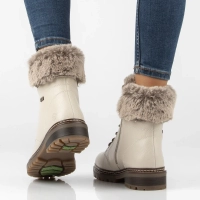 Leather ankle boots Remonte D0B74-80 beige