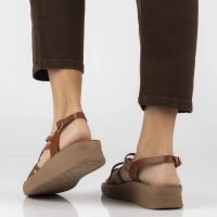 Sandały na platformie Filippo DS7905/26 BR brązowe