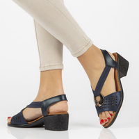 Leather sandals Filippo DS2308/21 NV navy blue