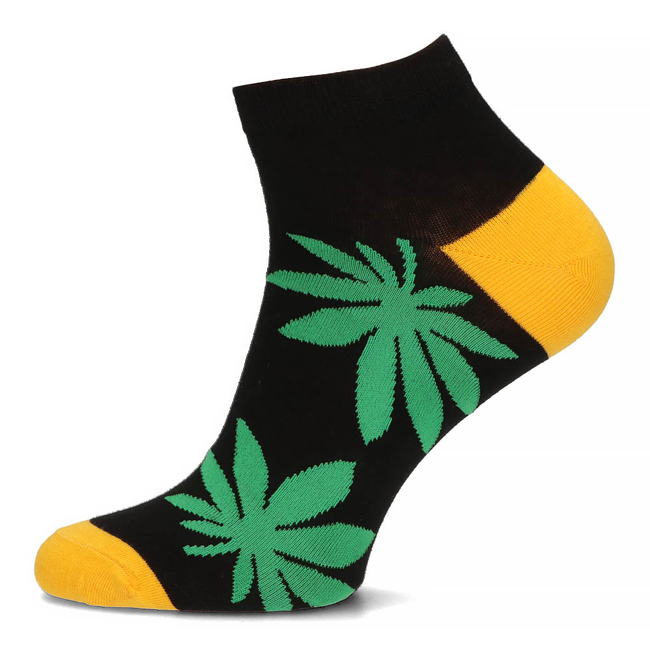 Men's Feet black leaves