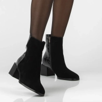 Leather heeled ankle boots Filippo DBT8194/26 BK CR black
