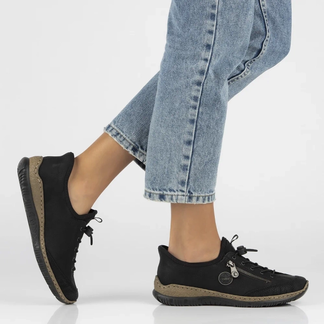 Półbuty Rieker N3267-01 czarne