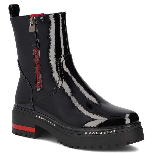Leather ankle boots Filippo DBT7468/25 BK black