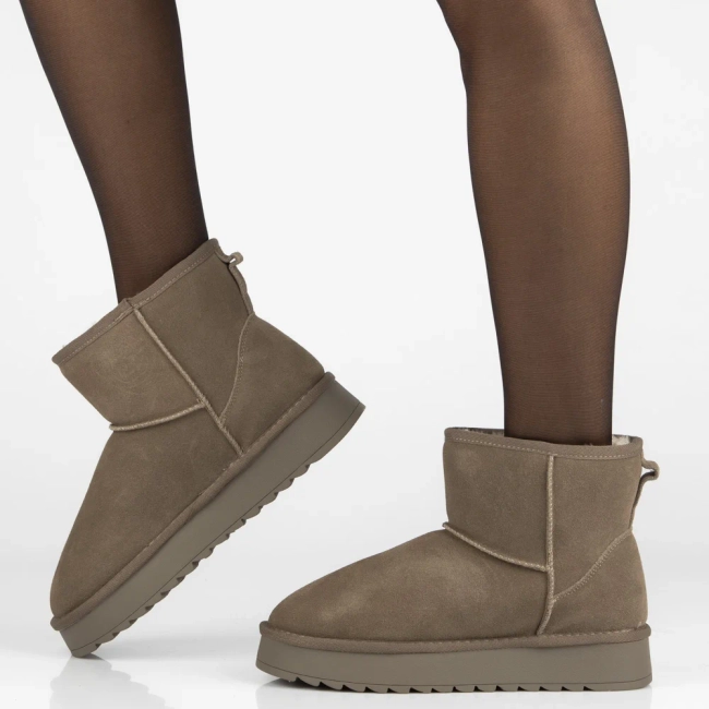 Leather snow boots Filippo DBT7329/25 TP beige