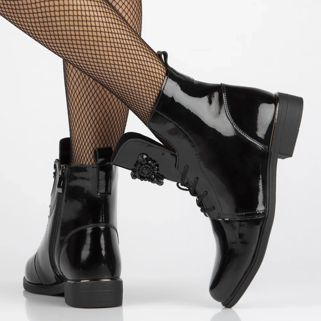 Leather ankle boots Filippo DBT6476/25 BK black