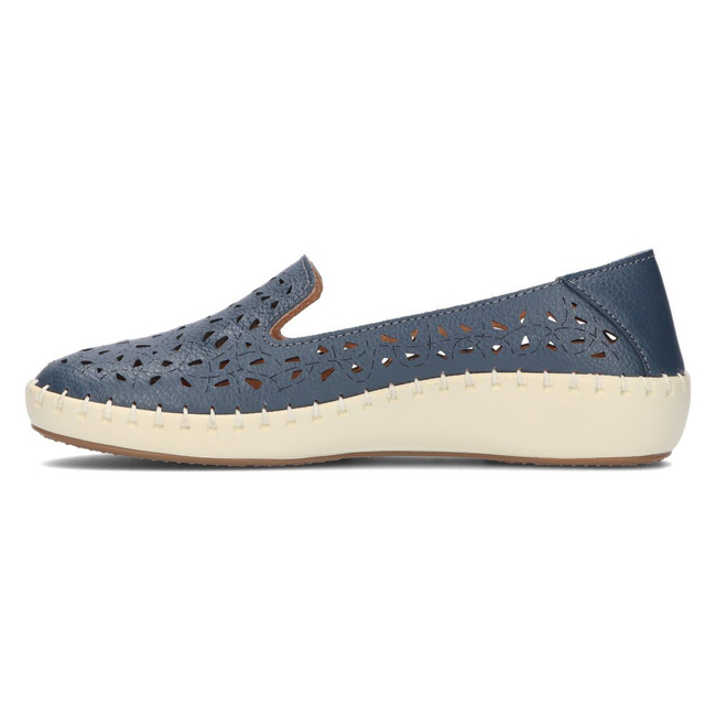 Skórzane półbuty Filippo DP148/18 NV granatowe