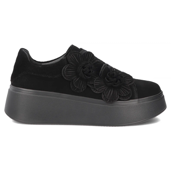 Leather sneakers Filippo DP8113/26 BK black