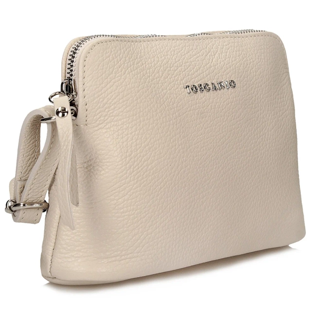 Leather handbag Toscanio F197 cream