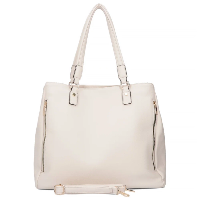 Beige shopper bag velvet mist