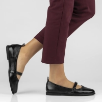 Skórzane baleriny Filippo DP7742/26 BK czarne