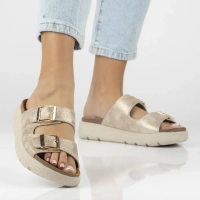 Leather flip-flops Filippo DK7925/26 GO gold
