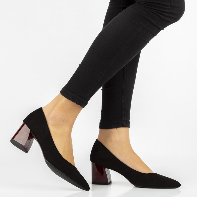 Czółenka Filippo DP2382/21 BK RD czarne