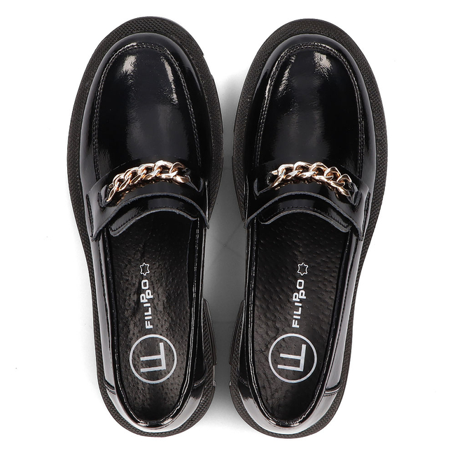 Leather shoes DP3219/21 BK black