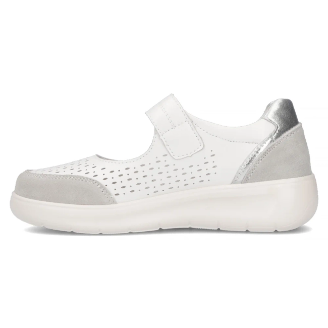 Skórzane półbuty na platformie Filippo DP6036/24 WH białe