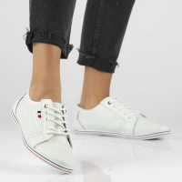 Skórzane półbuty Filippo DP009/24 WH białe