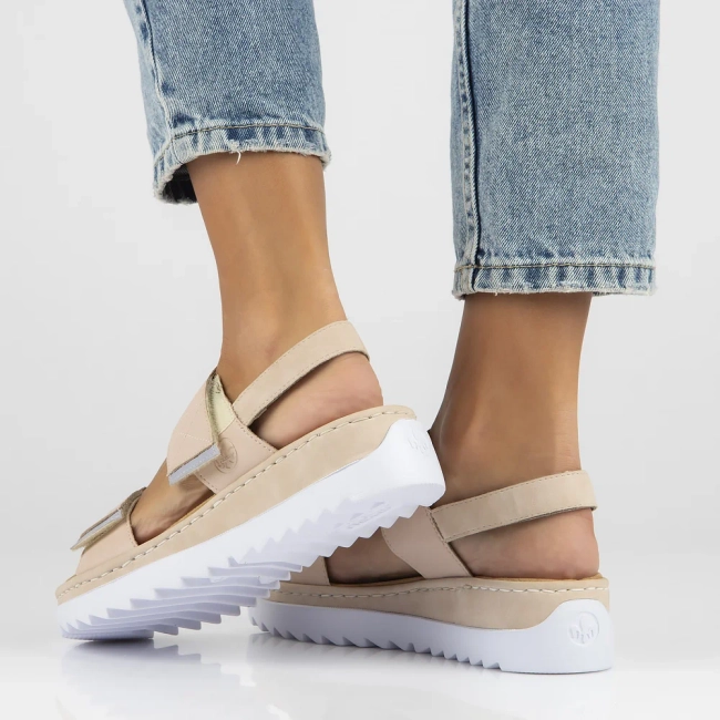 Leather sandals Rieker V4475-31 ROSA