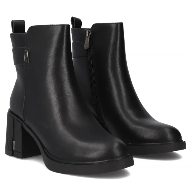 Leather ankle boots Filippo DBT6519/25 BK black