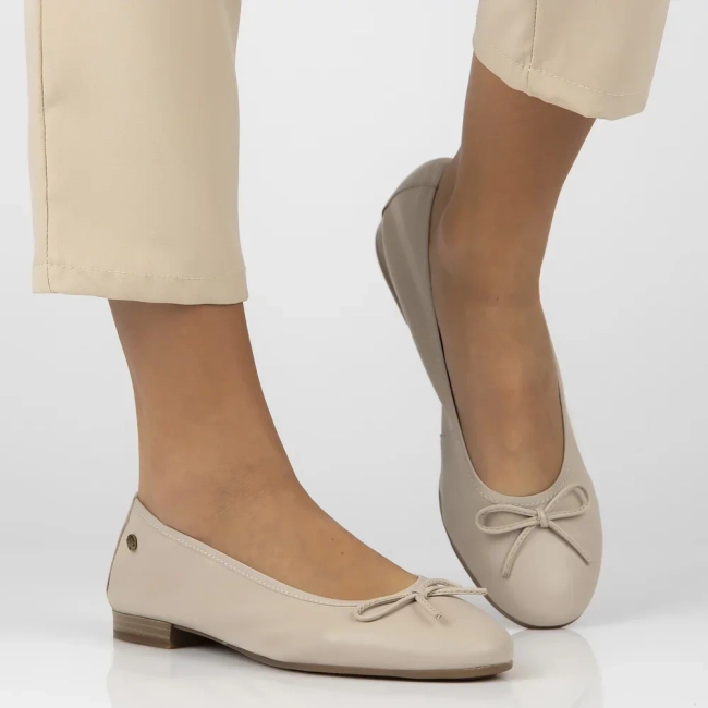 Leather ballerinas Maciejka P6800-04/00-0 beige