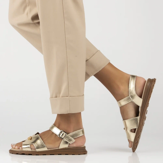 Leather sandals Filippo DS7031/25 GO gold