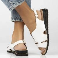 Leather sandals Filippo DS4470/25 WH white