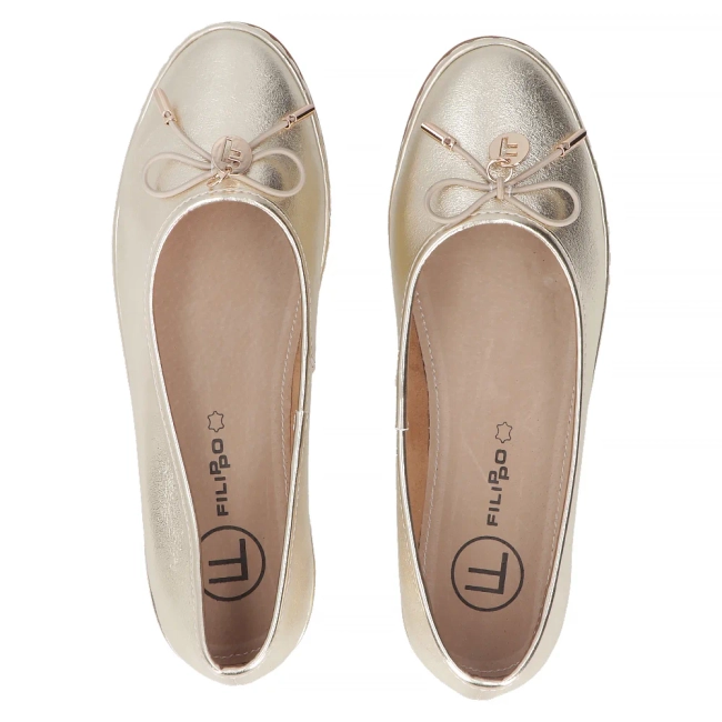 Leather ballerinas Filippo DP6856/25 GO gold