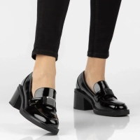 Leather heeled shoes Filippo DP8245/26 BK black