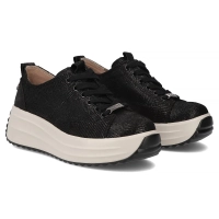 Leather sneakers Filippo DP6795/26 BK black