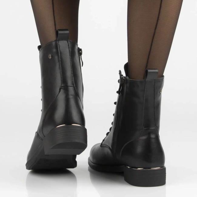 Leather ankle boots Filippo DBT4747/25 BK D black