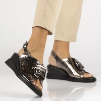 Leather sandals Filippo DS6154/24 GN Gun metal