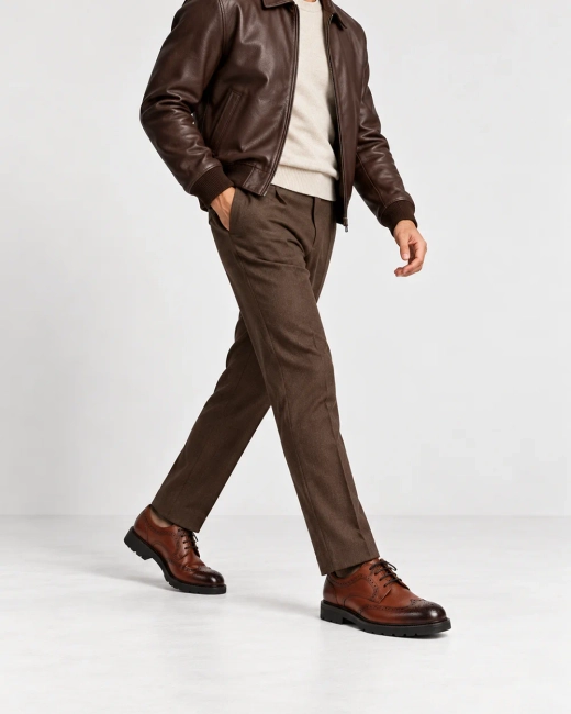 Leather shoes Filippo MP8008/26 BR brown