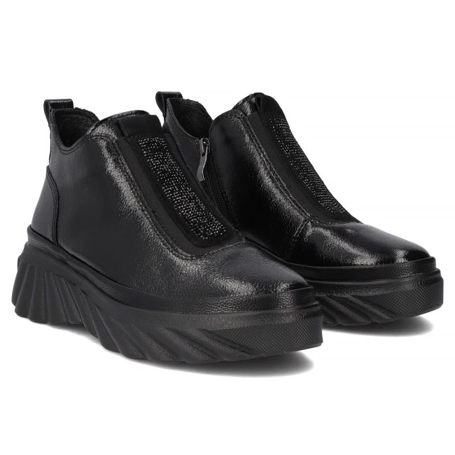 Leather ankle boots Filippo DBT7426/25 BK black