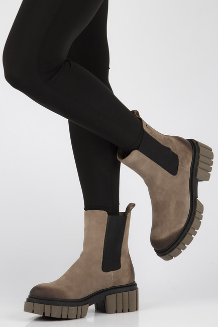 Leather boots Filippo 60328 taupe