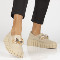 Leather shoes Filippo 198 beige