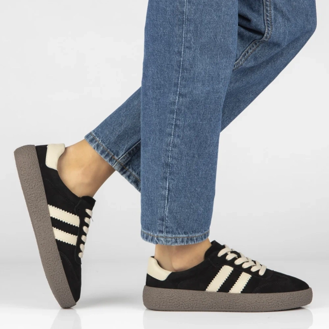 Skórzane sneakersy Filippo DP7958/26 BK czarne