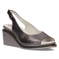 Leather sandals Filippo DS2150/21 GN dark nickel