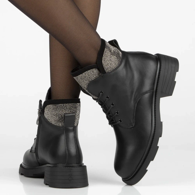 Leather ankle boots Filippo DBT7296/25 BK black