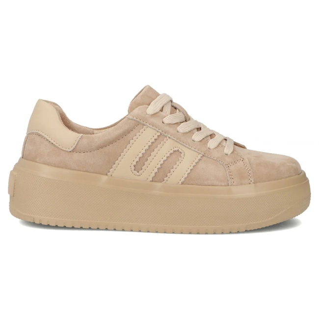 Leather sneakers Filippo DP7173/25 BE beige