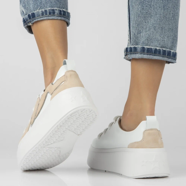 Leather sneakers Filippo DP6684/25 WH white