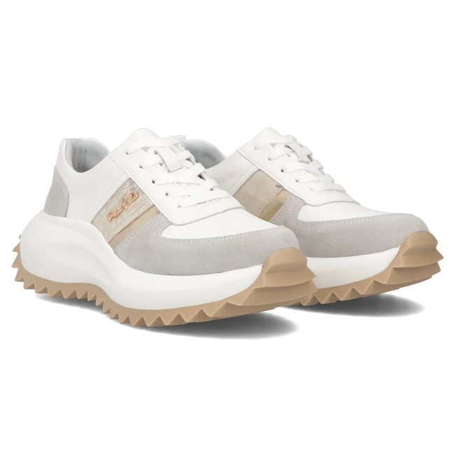 Leather Sneakers Filippo DP6773/25 WH GR white-grey