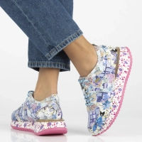 Skórzane sneakersy Laura Vita delphine 07 mauve niebieskie