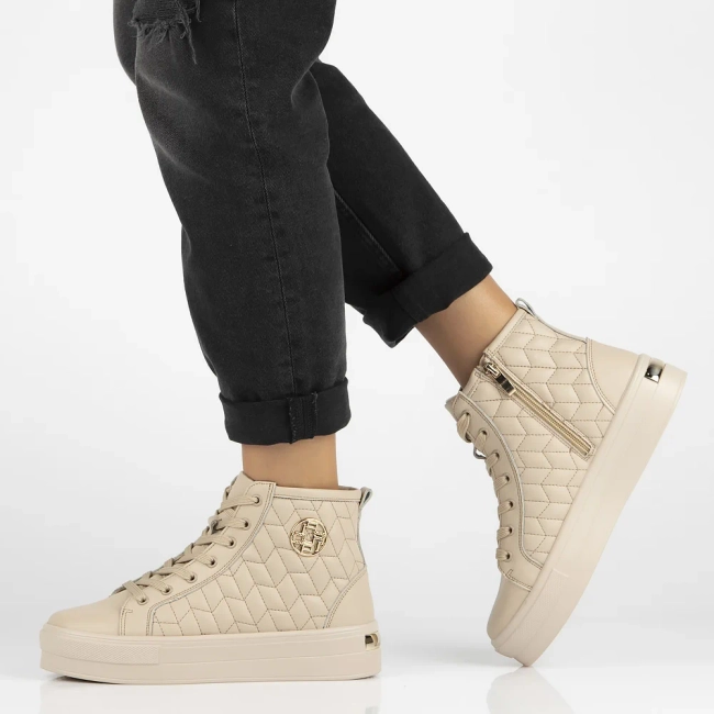 Leather ankle boots DBT6344/24 BE beige