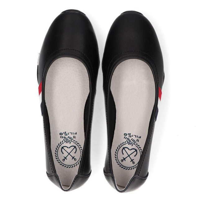 Leather shoes Filippo DP2063/21 BK black