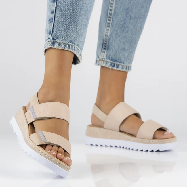 Leather sandals Rieker V4475-31 ROSA