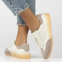 Skórzane sneakersy Filippo DP6745/25 BE beżowe