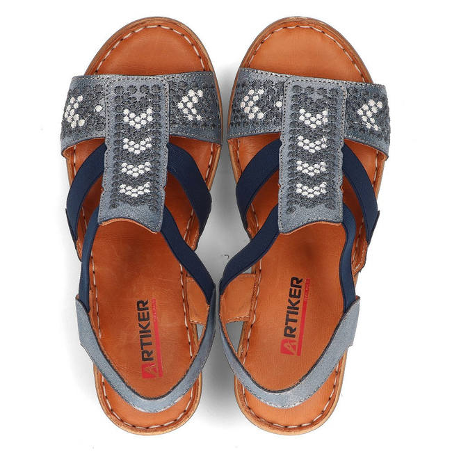 Leather sandals Artiker 46C2391 blue